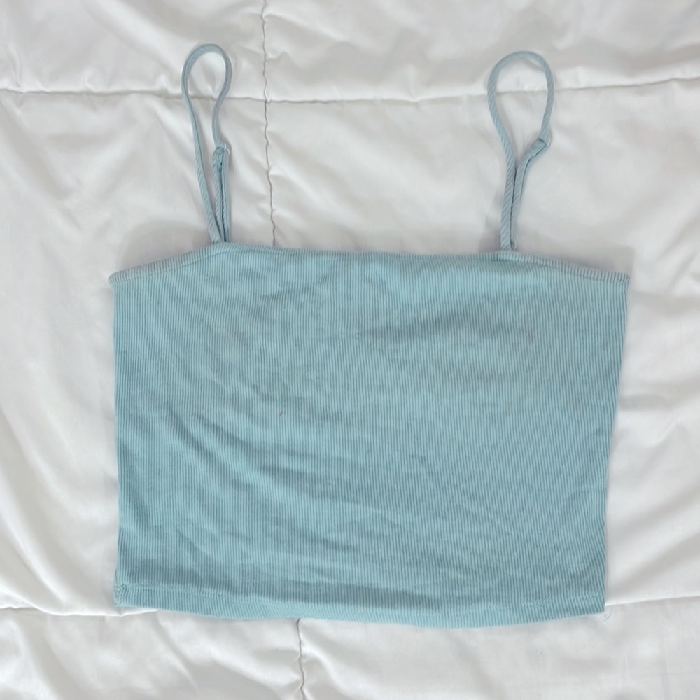 Blue Crop Top